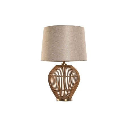 Tischlampe Home ESPRIT Braun Beige Gold natürlich 50 W 220 V 43 x 43 x 67 cm