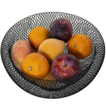 Fruit Bowl Alexandra House Living Black Metal 25 x 12 cm