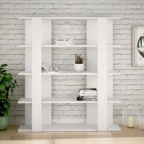 Bookshop Alexandra House Living White Wood MDP 110 x 122 x 29 cm 4 Shelves