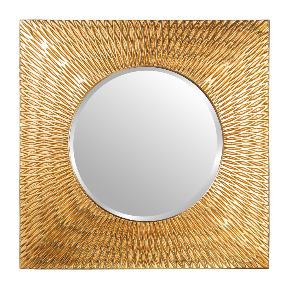 Miroir mural Alexandra House Living Jaune 78 x 78 x 6 cm