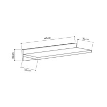 Etagère Alexandra House Living Blanc Bois MDP 60 x 10 x 24 cm