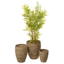 Set de pots de fleurs Romimex Naturel Fibre 40 x 49 x 40 cm 3 Pièces