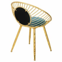 Hocker Alexandra House Living Blau Gold 46 x 70 x 55 cm