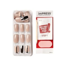 False nails Kiss imPRESS color Cloudy (30 Units)