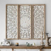 Wall Decoration Alexandra House Living Fir wood MDF Wood 2 x 90 x 90 cm 3 Pieces