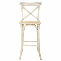 Stool Alexandra House Living White Rattan 53 x 116 x 45 cm