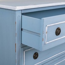 Chest of drawers Alexandra House Living Blue Rattan Fir wood MDF Wood 38 x 80 x 90 cm