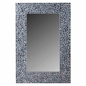 Wall mirror Alexandra House Living Grey Cream MDF Wood 91 x 3 x 60 cm