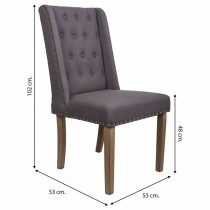 Dining Chair Alexandra House Living Grey 53 x 102 x 53 cm