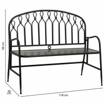 Bench Alexandra House Living Black Metal 56 x 98 x 118 cm