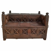 Bench Alexandra House Living Brown Mango wood 84 x 99 x 144 cm