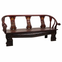 Bench Alexandra House Living Rattan Elm wood 64 x 95 x 210 cm