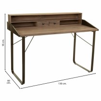 Schreibtisch Alexandra House Living Braun Holz Eisen Platte Tannenholz 60 x 95 x 130 cm