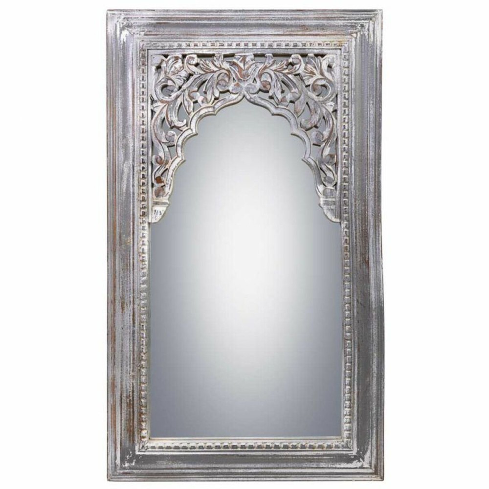 Wall mirror Alexandra House Living White Mango wood 5 x 107 x 60 cm