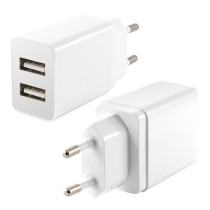 Wall Charger KSIX 2 USB 2.4A White