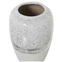 Vase Alexandra House Living White Silver Ceramic 13 x 20 cm