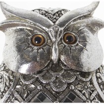 Decorative Figure Alexandra House Living Silver Acrylic Plastic Melamin Owl 10 x 7 x 15 cm