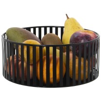 Obstschale Alexandra House Living Schwarz Metall 22 x 9 cm