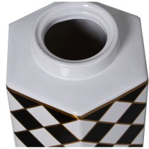 Tibor Alexandra House Living White Black Ceramic 16 x 14 x 30 cm