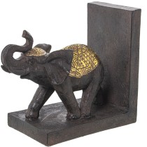 Bookend Alexandra House Living Brown Acrylic Plastic Melamin Elephant 36 x 15 x 10 cm 2 Pieces