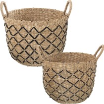 Set of Baskets Alexandra House Living Brown Seagrass 34 x 29 cm 30 x 25 cm 2 Pieces