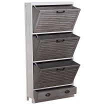 Shoe Rack Alexandra House Living White Grey 65 x 132 x 20 cm 3 drawers