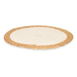 Table Mat White Cotton Marine algae (24 Units)