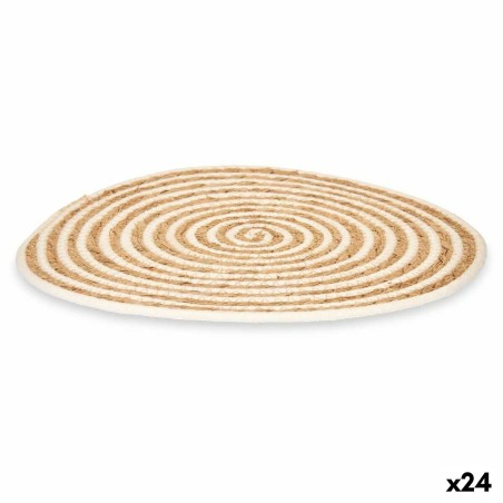 Table Mat Kinvara TS23886-W White Cotton Marine algae 35 x 0,6 x 35 cm (24 Units)