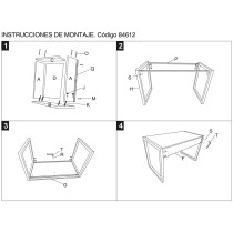 Bureau Alexandra House Living Marron Bois 120 x 76 x 60 cm