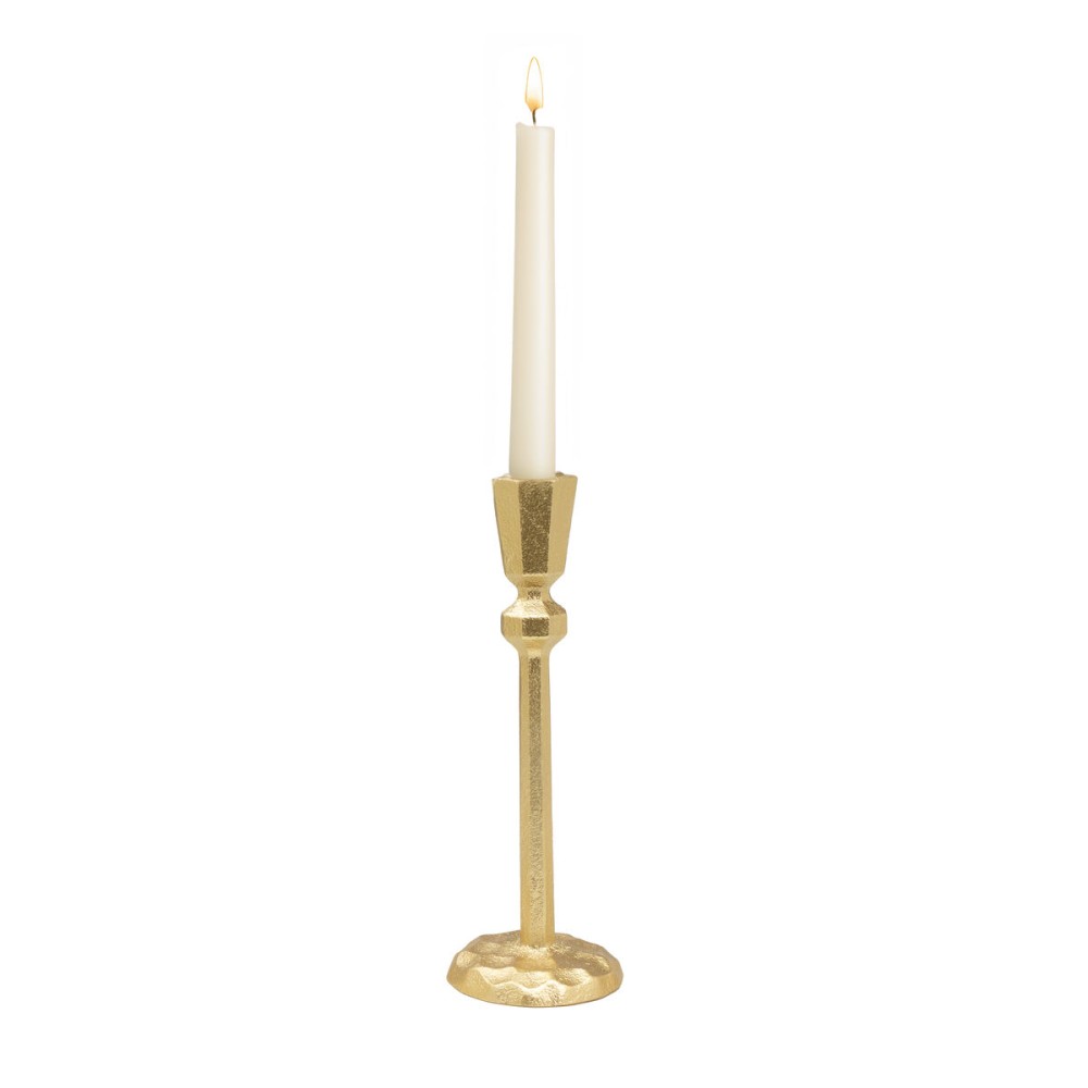 Candleholder Romimex Golden Resin 8 x 23 x 8 cm