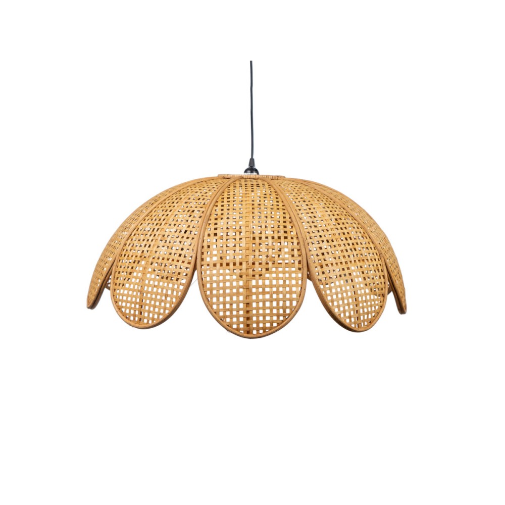 Ceiling Light Romimex Natural E27 220-240 V Flower Rattan