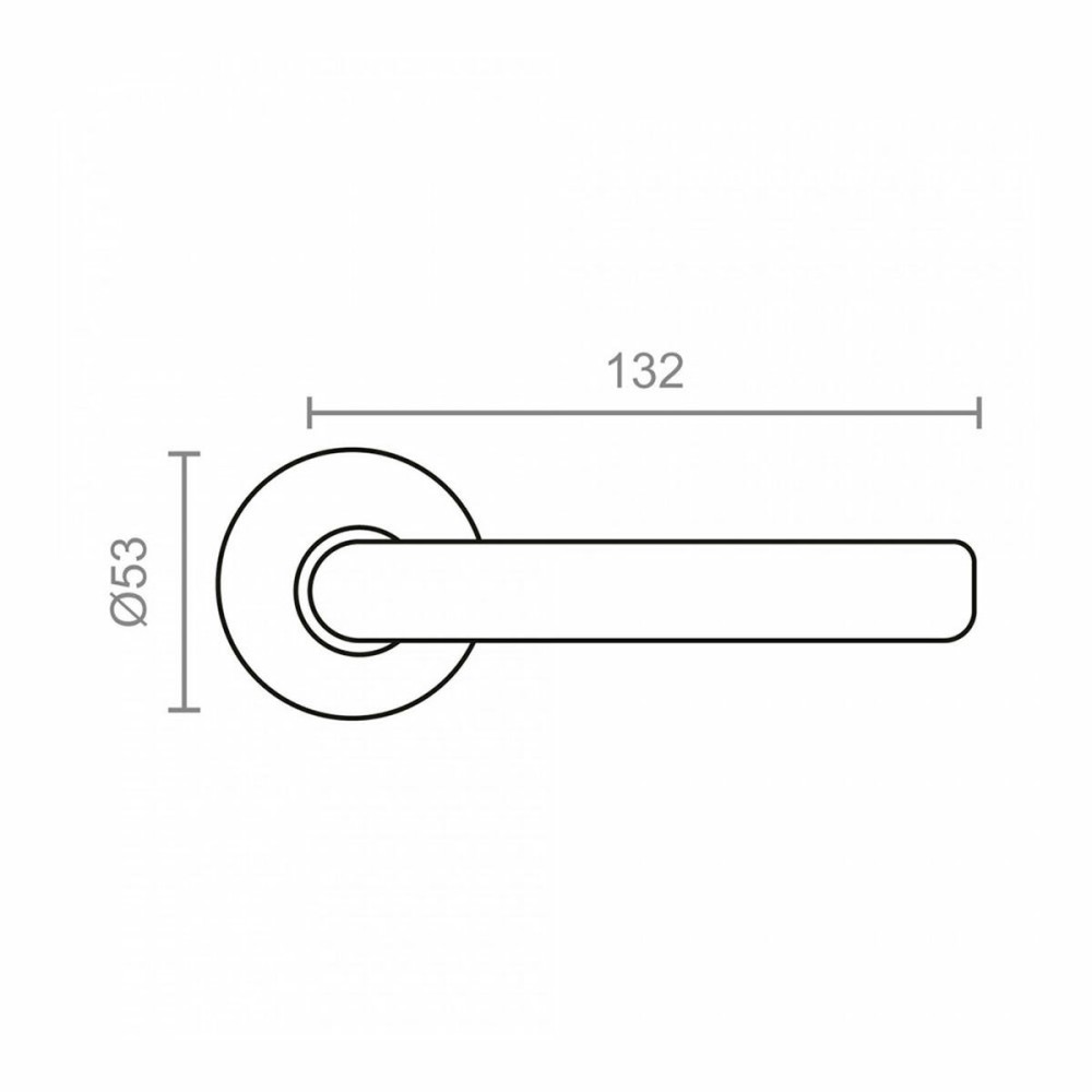 Poignée avec rosace EDM 85441 575 Acier inoxydable Ø 53 mm