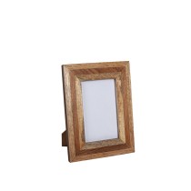 Photo frame Romimex Brown Wood 10 x 15 x 2 cm