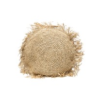 Coussin Romimex Naturel Fibre naturelle Avec franges Rond 50 x 50 x 12 cm