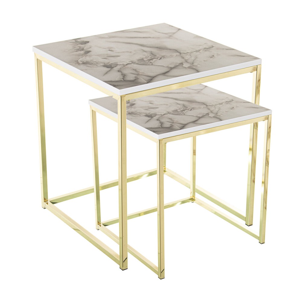 Set of 2 tables Alexandra House Living Golden Metal