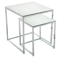 Jeu de 2 tables Alexandra House Living Gris Métal