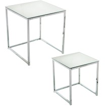 Jeu de 2 tables Alexandra House Living Gris Métal