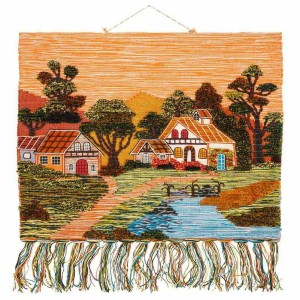 Wandbehang Alexandra House Living Jute 100 x 80 cm rural