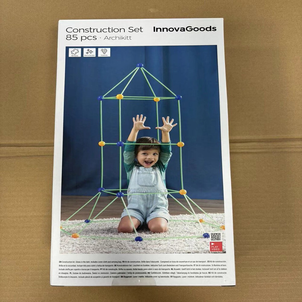 Kit de Construction de Fort pour Enfants Archikitt InnovaGoods 85 Pièces