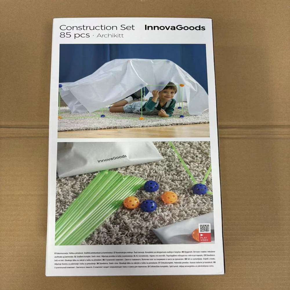 Kit de Construction de Fort pour Enfants Archikitt InnovaGoods 85 Pièces