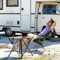 Table de Camping Pliable en Tissu avec Housse Cafolby InnovaGoods