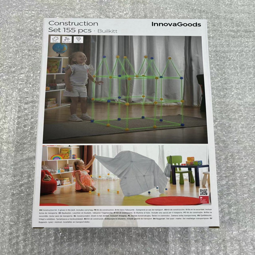 Kit de Construction de Fort pour Enfants Builkitt InnovaGoods 155 Pièces