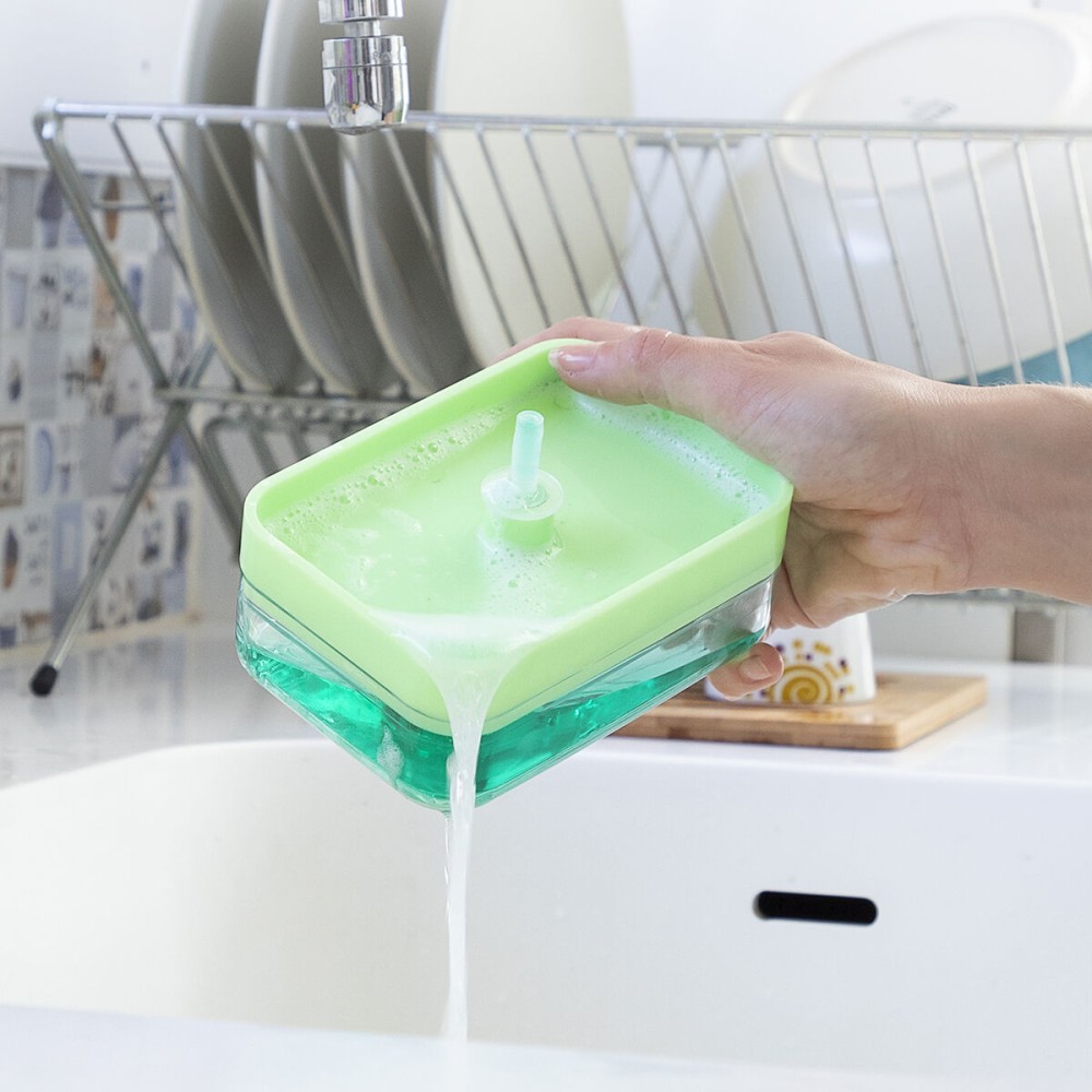 Distributeur de Liquide Vaisselle2 en 1 Pushoap InnovaGoods