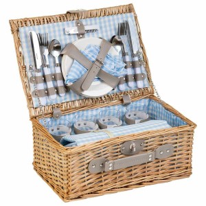 Picnic Basket Alexandra House Living Grey Natural wicker