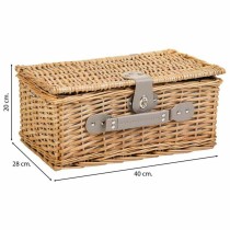 Picnic Basket Alexandra House Living Grey Natural wicker