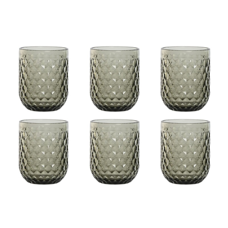 Set of glasses Home ESPRIT Grey Crystal 240 ml (6 Units)