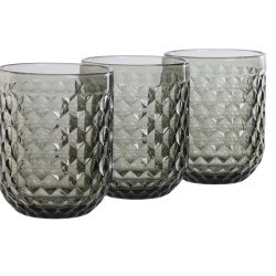 Set of glasses Home ESPRIT Grey Crystal 240 ml (6 Units)