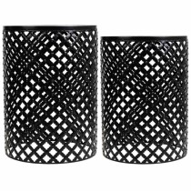 Flower Pot Stand Alexandra House Living Black Iron Tile 38 x 50 x 38 cm 2 Pieces