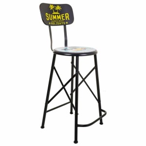 Stool Alexandra House Living Black Iron 40 x 100 x 46 cm