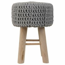 Stool Alexandra House Living Grey Bamboo Pinewood Sponge MDF Wood 32 x 44 x 32 cm